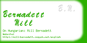 bernadett mill business card